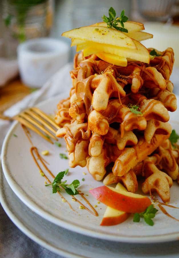 Wafels met speculaas & appel