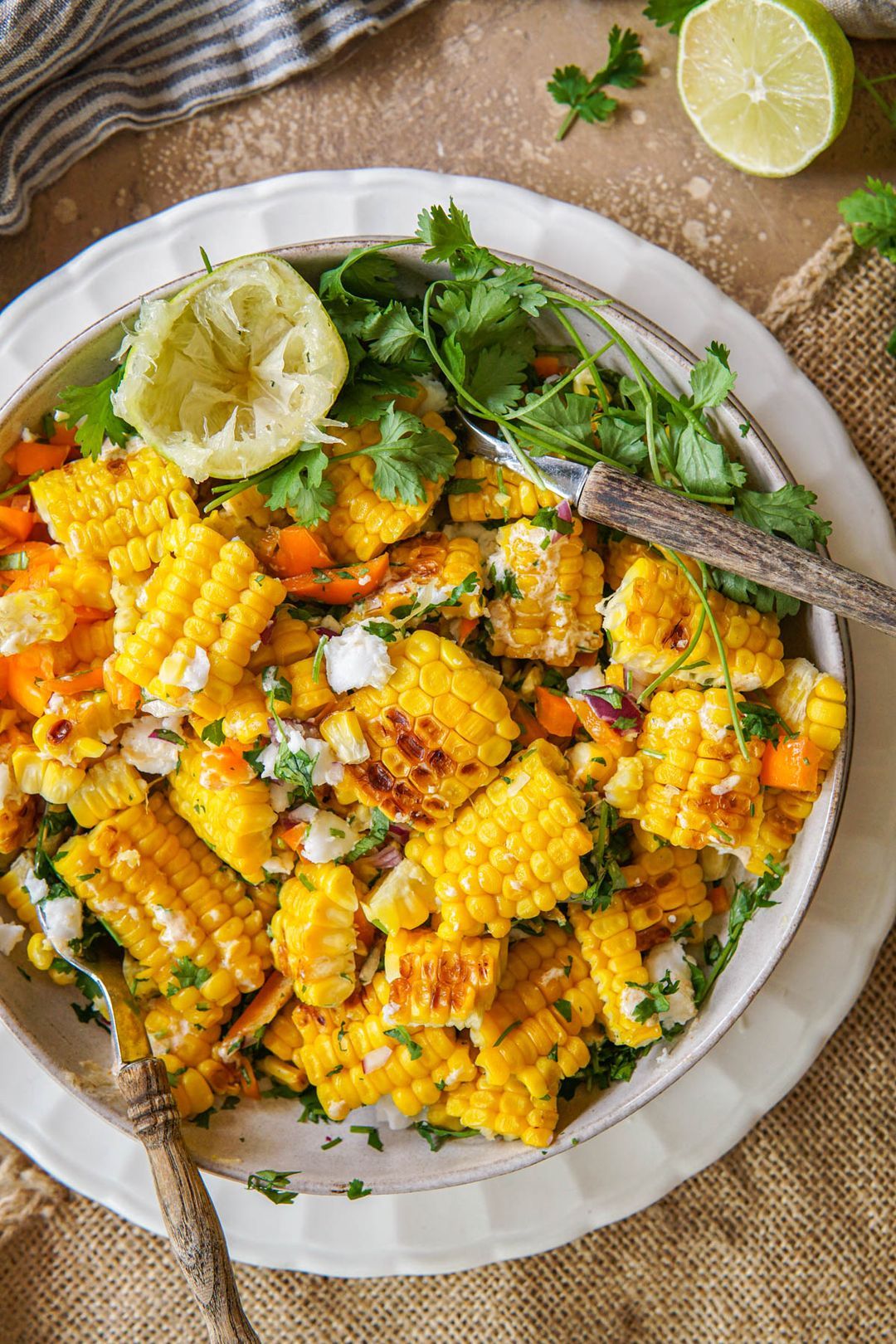 Snelle en makkelijke frisse mais salade