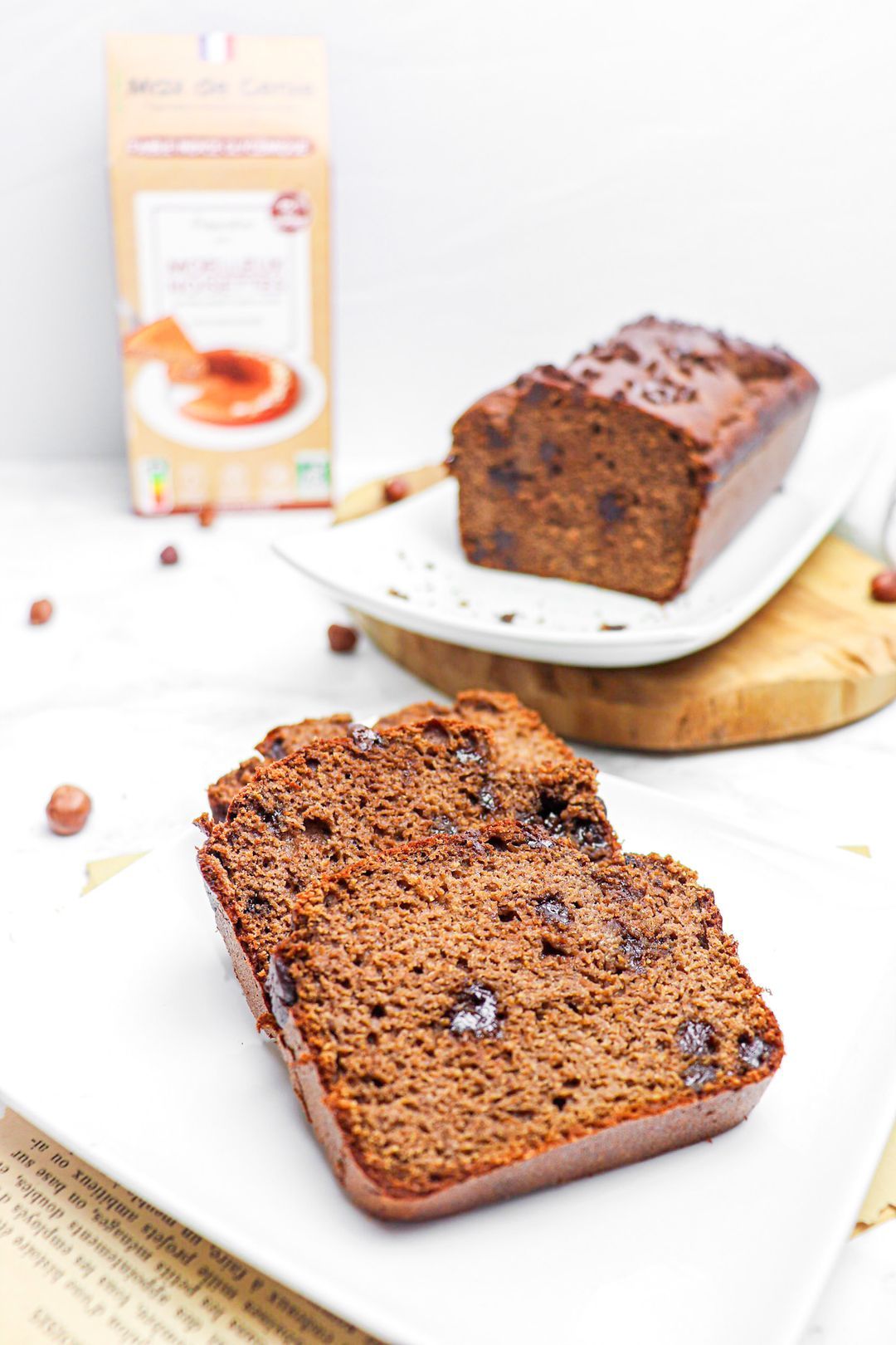 Hazelnoot en chocoladetaart