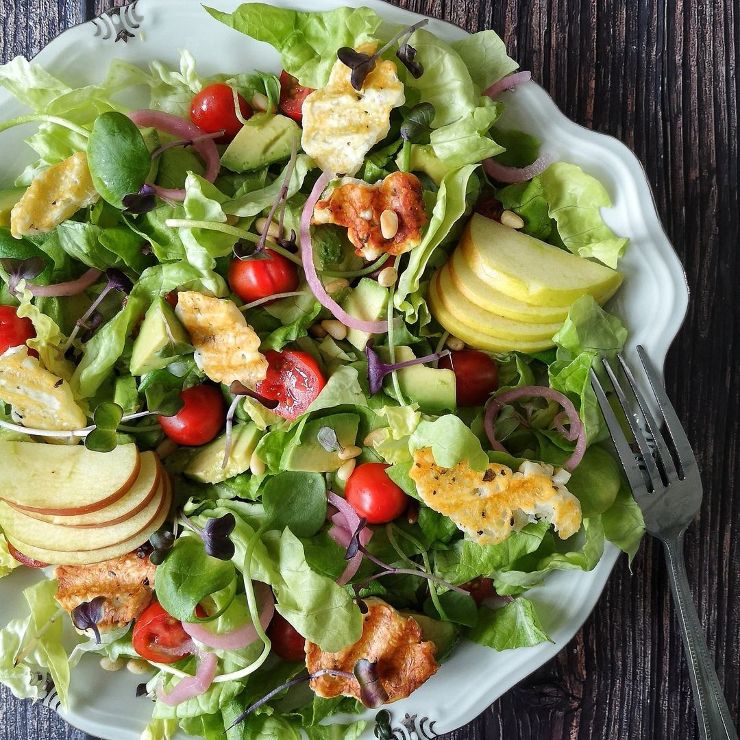 Salade met halloumi