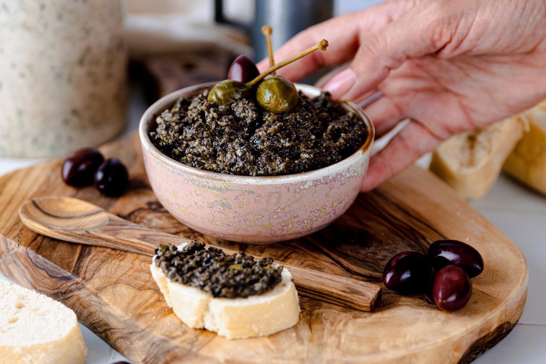Provençaalse zwarte olijven tapenade