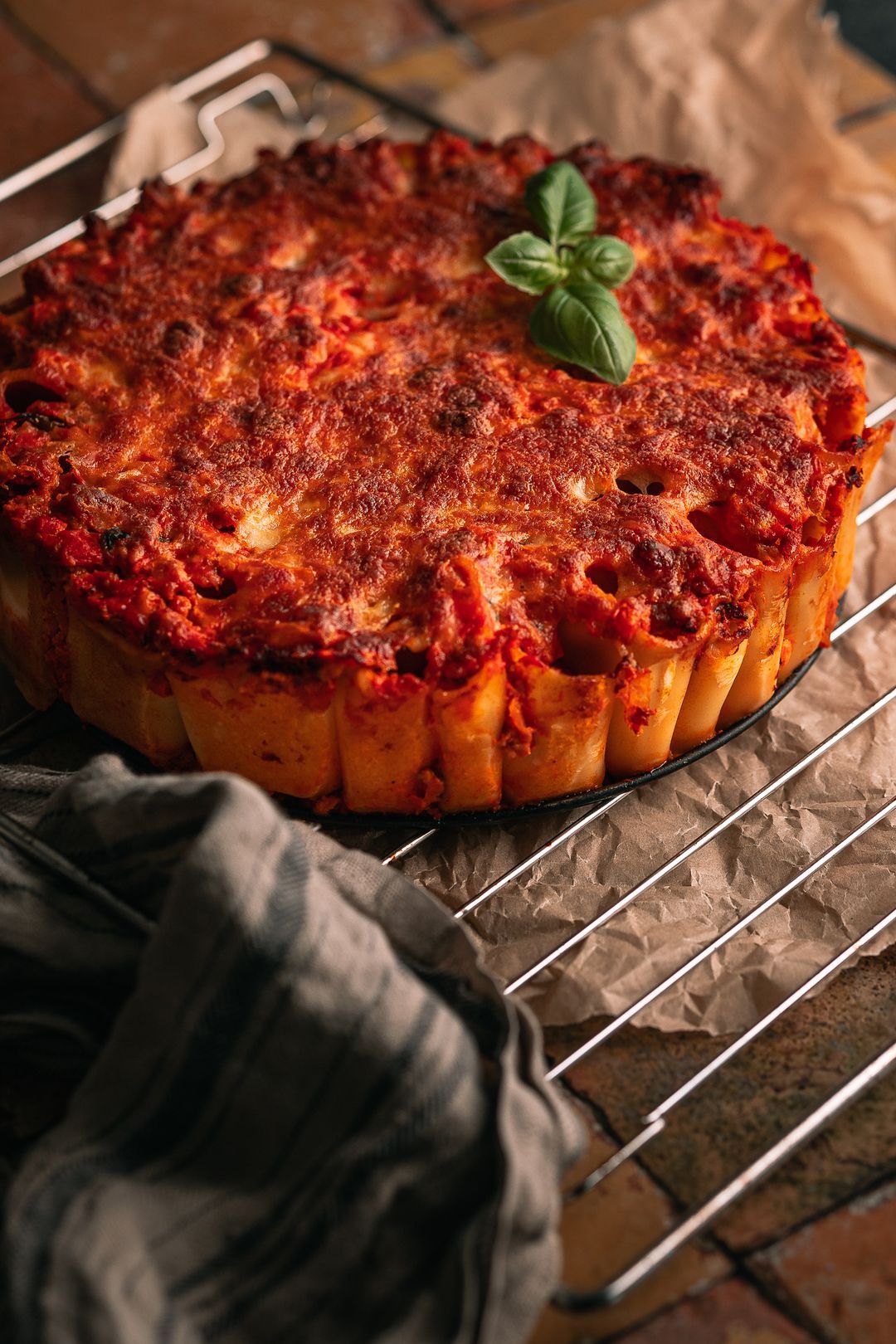 Licht pikante pastataart met ’nduja 🎂🔥