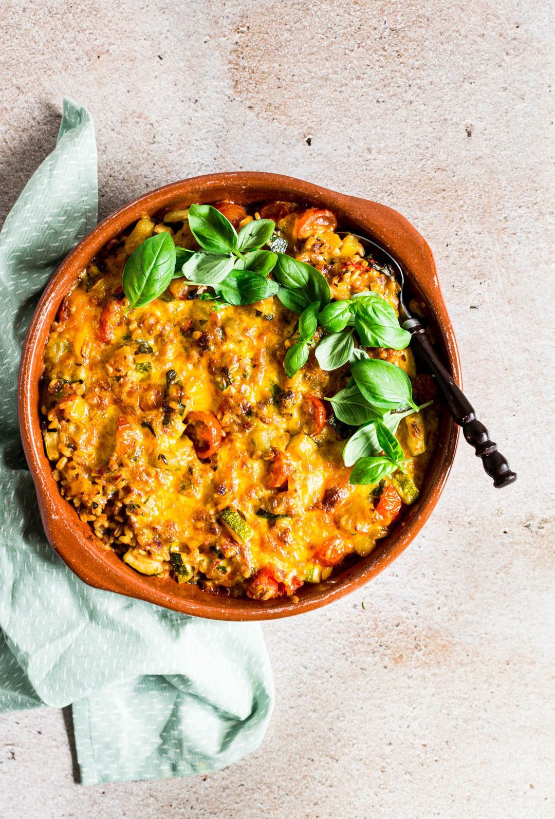 Eenpansgerecht met courgette en paprika