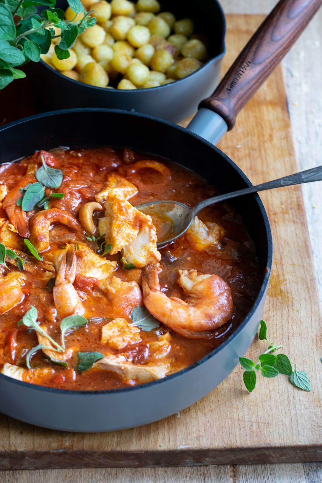 Visstoofpotje met gnocchi