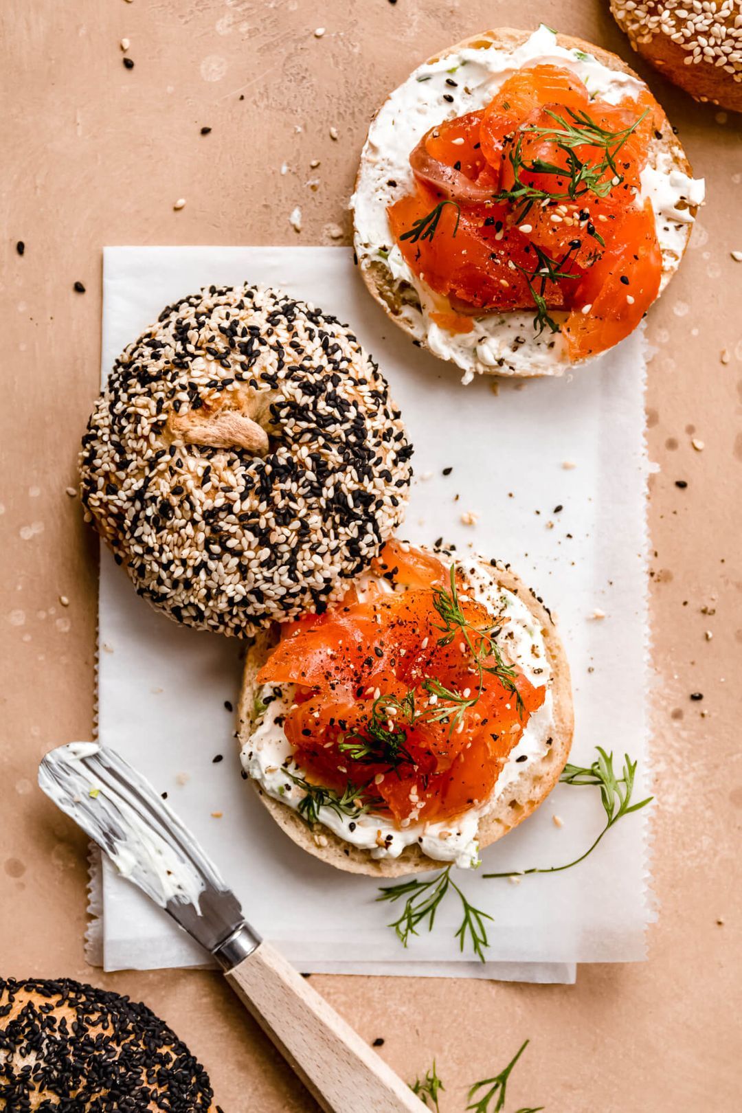 Gravad Lax op een bagel