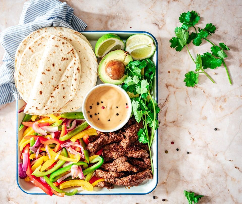 Fajita’s met biefstuk