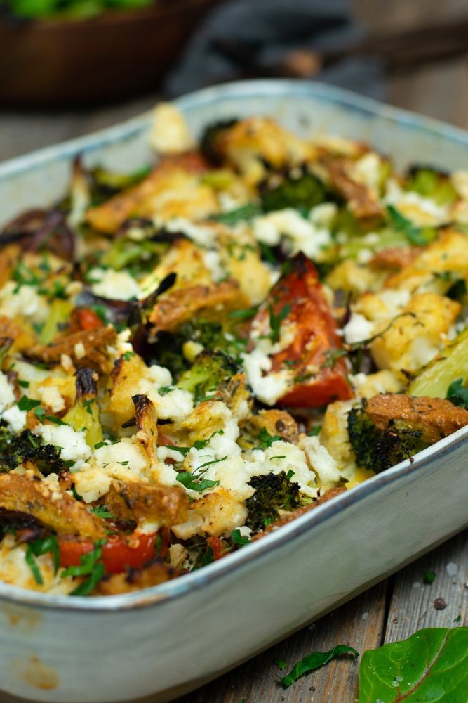 Broccoli en bloemkool met ei en feta