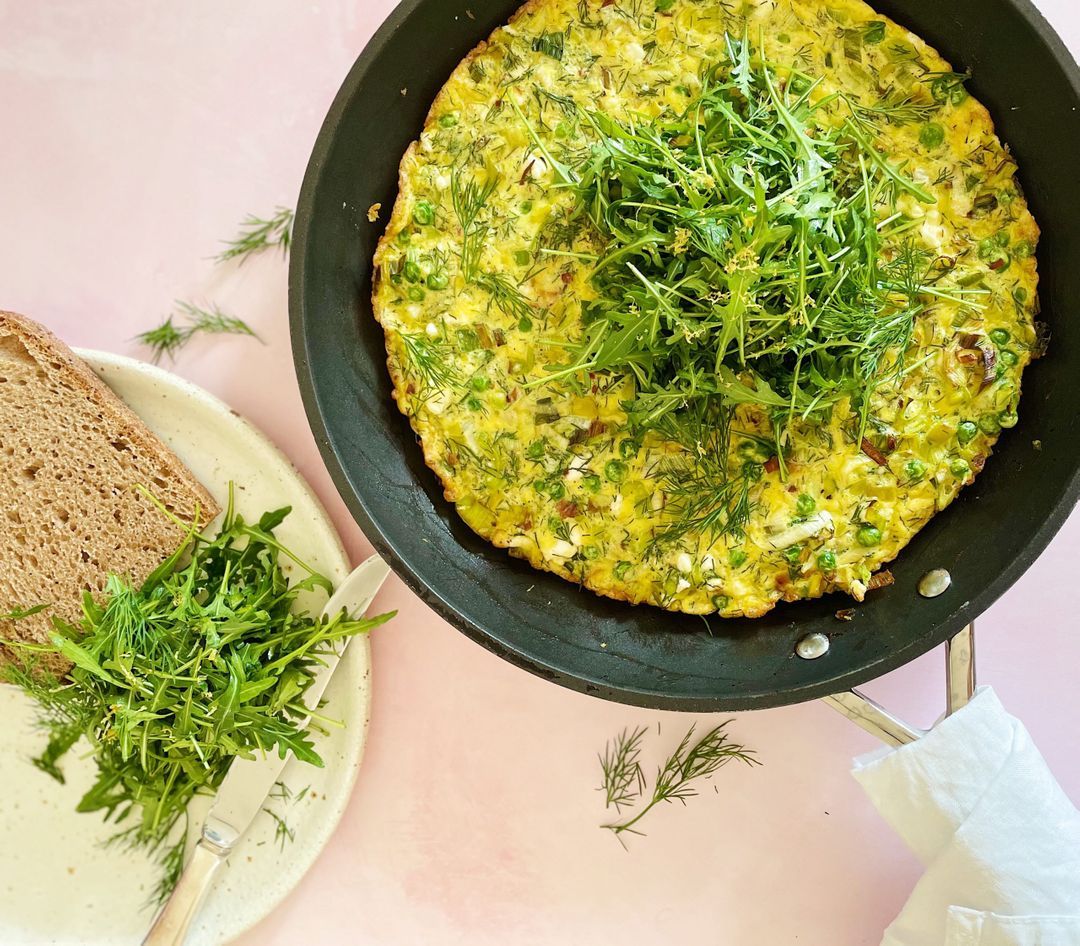 Lente dille en feta frittata