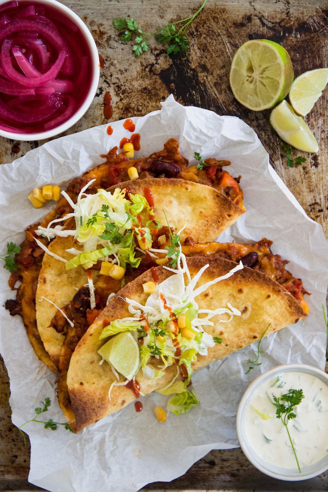 Tacos con carne