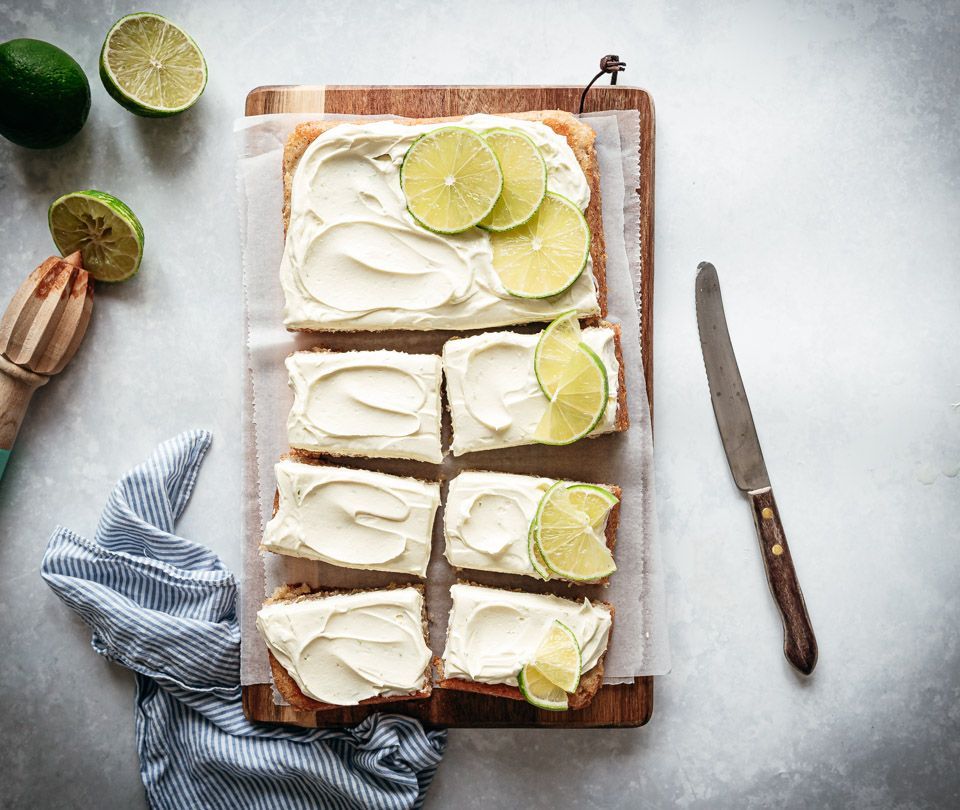 Limoen cake (plaatcake)