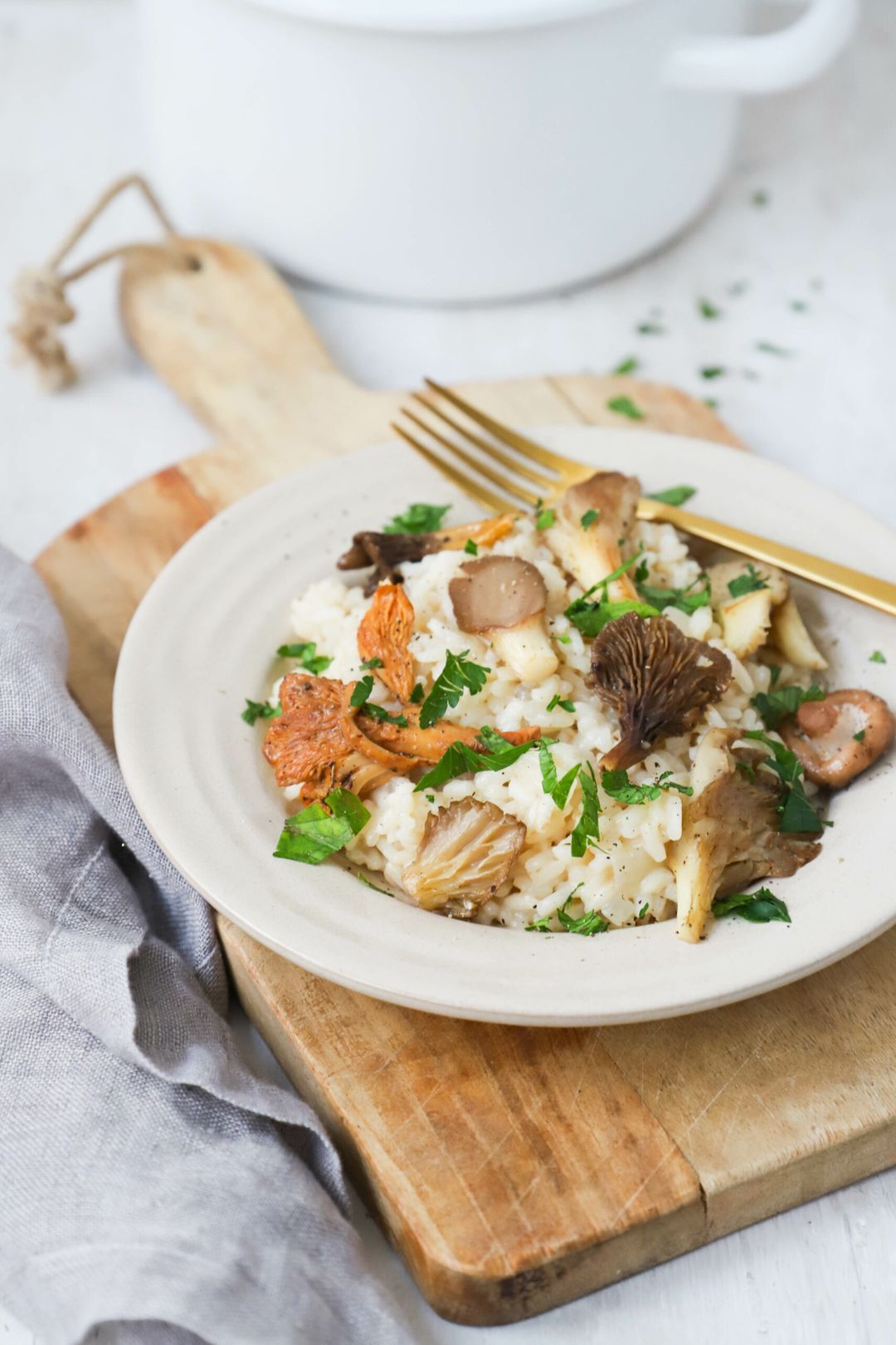Risotto met bospaddenstoelen