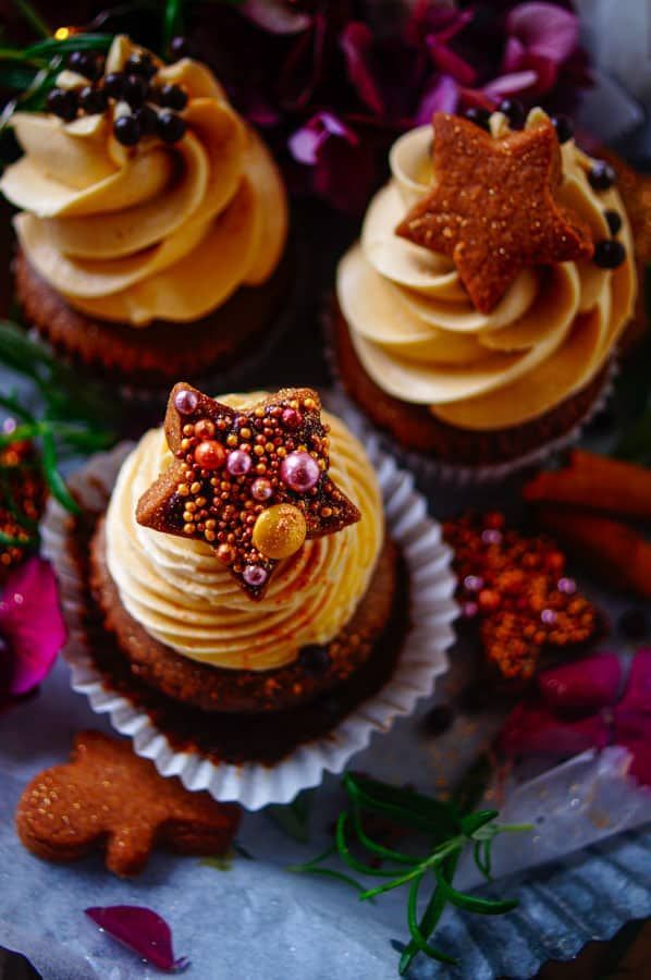 Gingerbread cupcakes met roomkaas